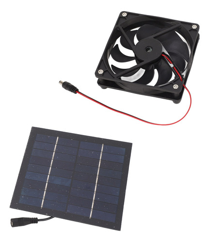 Kit De Ventilador De Panel Solar Portátil Con Alimentación D