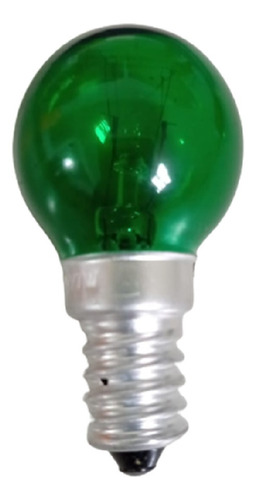 Lâmpada Decorativa Bg30 Verde 120v 7w E14 Para Cordão Varal 