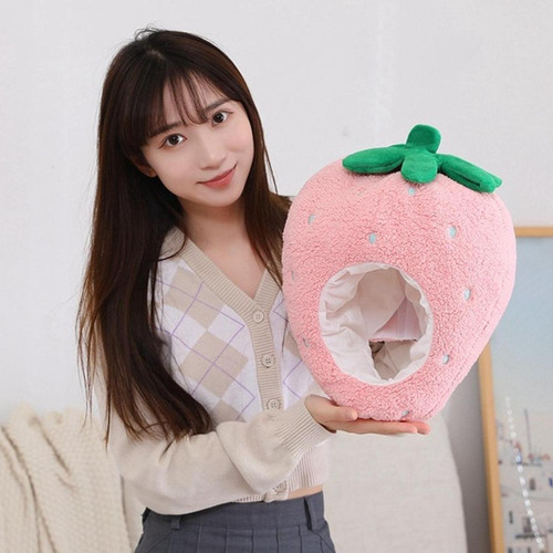 Strawberry Hat Selfie Hat Photo Prop Cute Plush Headgear