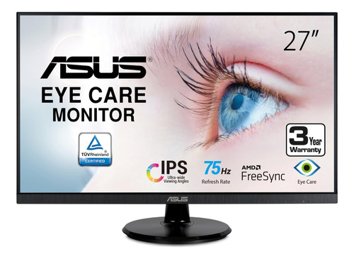 Asus-monitor P De 27 PuLG (va27dq), Hd, Ips, 75hz, Altavoce.