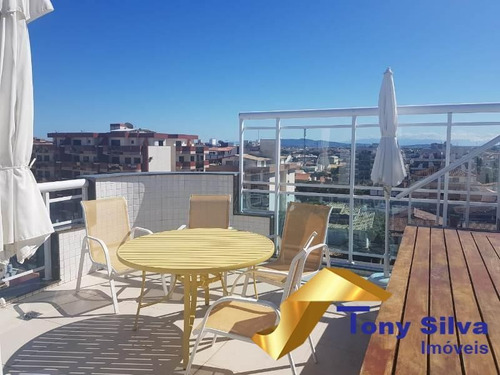 Imagem 2 de 15 de Linda Cobertura 04 Quartos Com Piscina No Braga Em Cabo Frio - 989