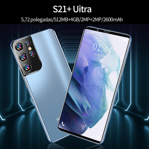 P Smartphone Barato S21 Uitra 3g Ram 512mb Rom 4gb Ouro Rosa