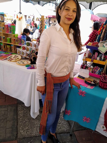 Imagen 4 de 4 de Faja Mazahua Telar De Cintura, Marieta Linda, Fj-00 002
