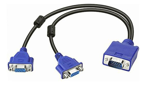 Saisn Cable De Monitor Divisor Vga Dual, 1 Macho A 2 Hembra