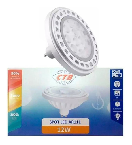 Lâmpada Led Ar111 12w 2700k 6500k Gu10 Bivolt