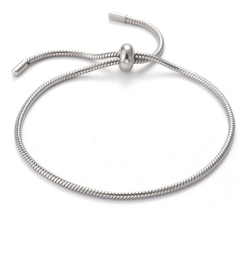 Pulsera Acero Inoxidable De Serpiente Deslizante Ajustable