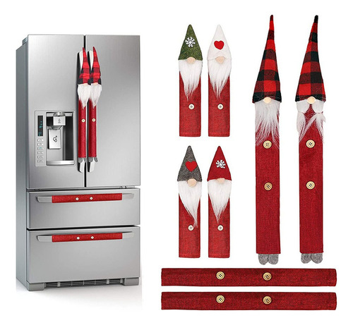 Aplicável A 8 Piezas Navidad Refrigerador Cubiertas De