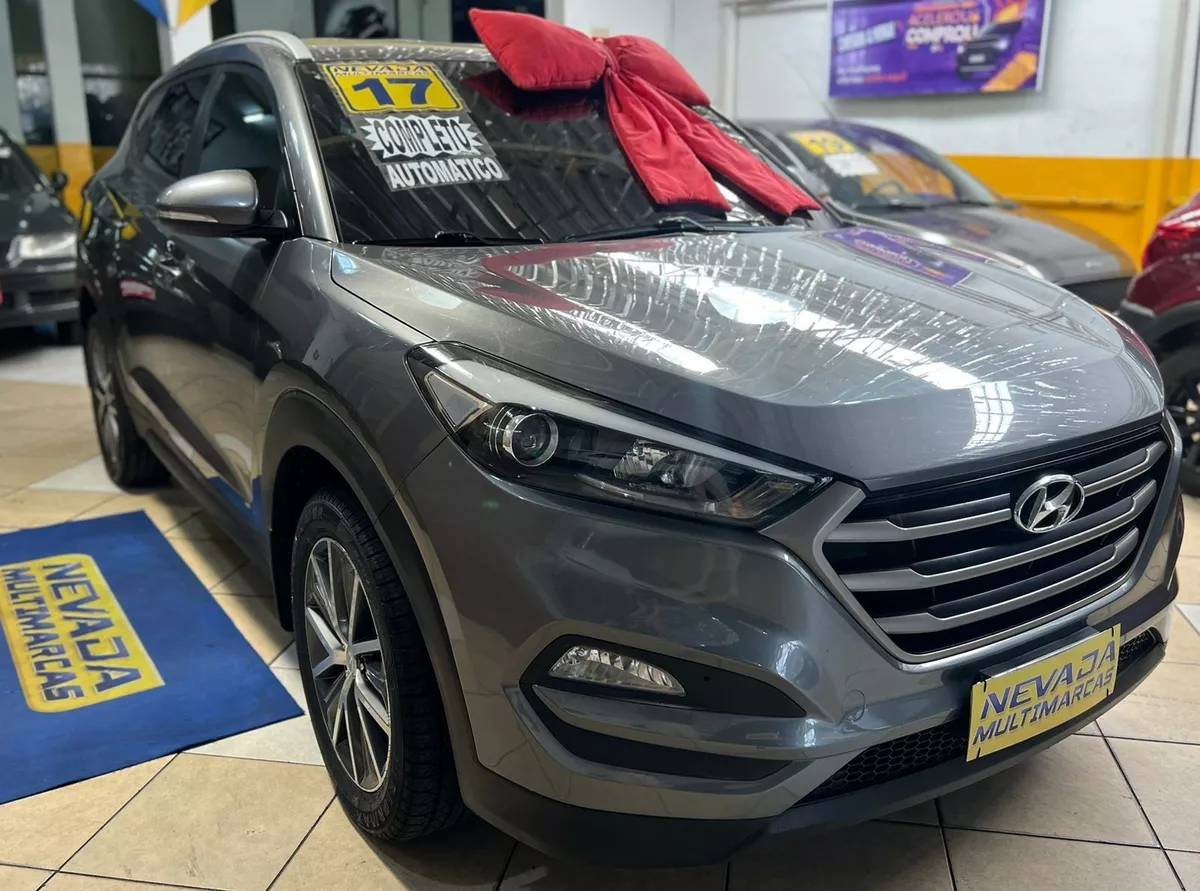 Hyundai Tucson 2017 1.6 Gasolina GL Turbo Completo Automático Cinza