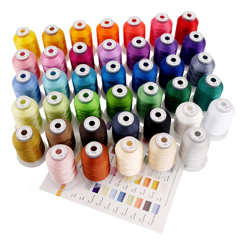 Brothreads Kit Hilo Poliester Bordado Para Maquina Coser Ft