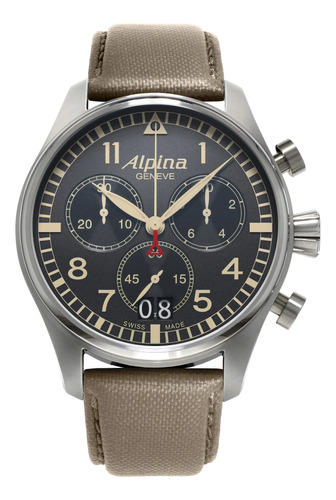 Reloj Alpina Startimer Pilot Cronógrafo Grande Como Nuevo 