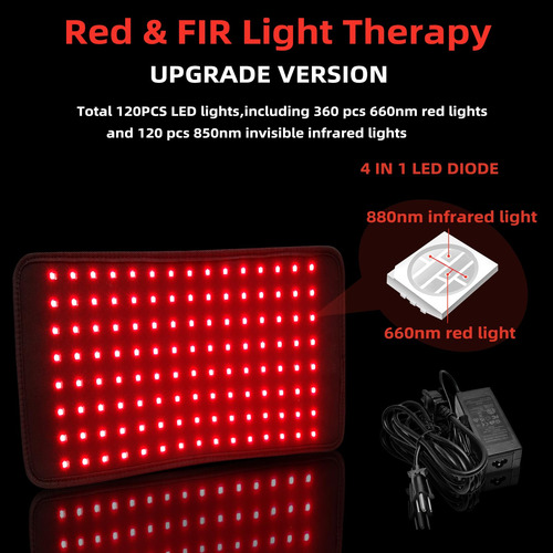 Utk Cinturón De Terapia De Luz Roja E Infrarroja Para Alivio