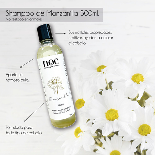Shampoo De Manzanilla Natural 500ml Noc