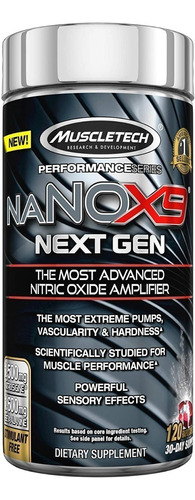 Oxido Nítrico - Muscletech Nanox9 Prework ,