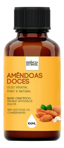  Óleo Vegetal De Amêndoas Doces - 100ml Puro E Natural