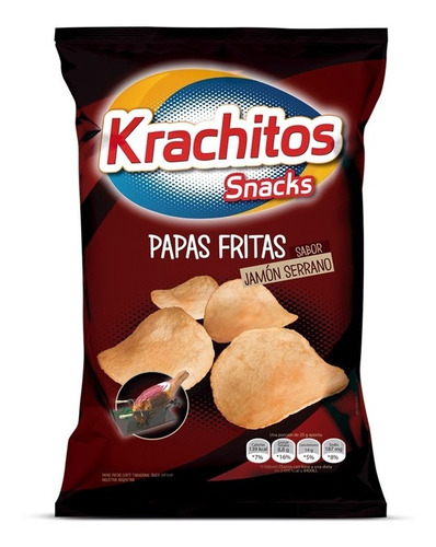 Oferta! Papas Fritas Jamon Serrano Krachitos 55g Snack