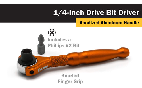 Titan Tools 11323 1/4-pulgada Drive X 4-pulgada 90-diente