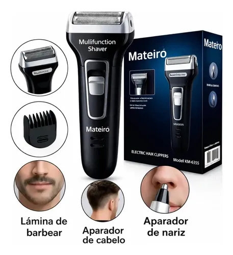 Maquina De Barbear 3 Em 1 Barbeador Depilador Elétrico Sem Fio Ma...