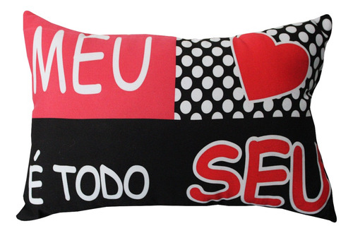 Imagem 1 de 1 de Almofada Meu Coração É Todo Seu 26x17 Decoração Presentes