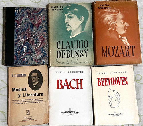 Lote De Libros De Música Clásica - Mozart - Debussy - Bach