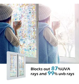 Vinilo Arcoiris Typumkin Bloqueo Uv No Adhesivo 45x200cm 3d