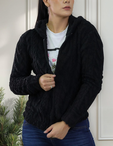 Chamarra De Dama Afelpada Cálido Con Cuello De Calidad Unit
