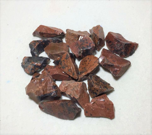 Piedras Semipreciosas Obsidiana Caoba En Bruto 2-3cm 100g