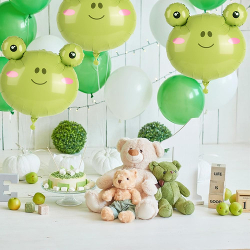 6 Globos De Cabeza De Rana 64 Cm Fiesta Temática Animales