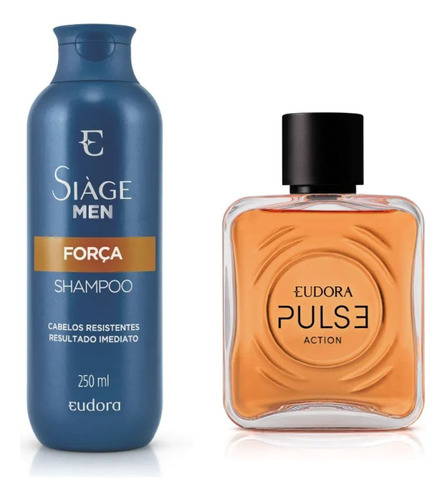 Kit Pulse Action 100ml + Shampoo Siage Men Força - Eudora