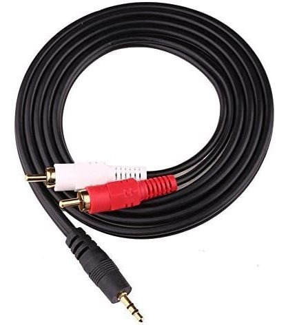 Cable Auxiliar Audio Sonido Rca A Mini Plug 3.5mm 1.5 Metros