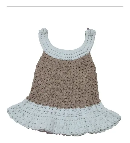 Vestido Tejido Al Crochet Para Nena De 1 A o