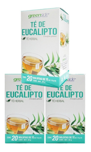 (3 Piezas) Té De Eucalipto (20 Bolsitas) Greenside