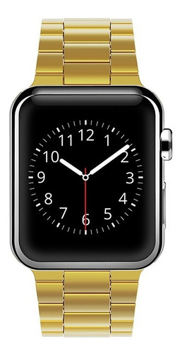 Correa Acero Metálica Apple Watch 38/40 Mm Black-silver-gold