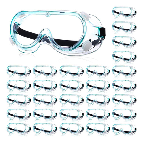 Yunsailing 30 Pack Protective Safety Goggles Clear Lab Gogg1