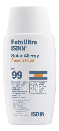 Fotoultra Isdin Spf 99 Fusion Fluido Solar Allergy Protector Para Pieles Con Alergia Solar