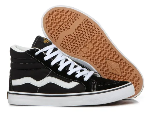 T nis De Skate Hi Top Old School Preto Mad Rats