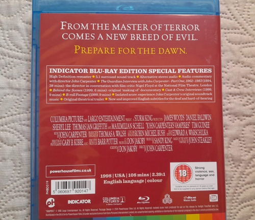 Vampiros De John Carpenter (bluray Indicator Powerhouse) (Usado)
