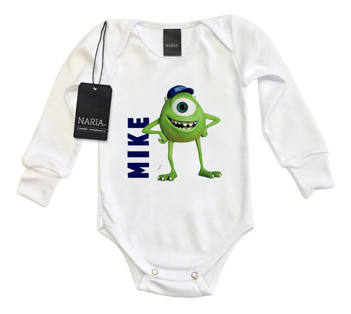 Body Bebe Manga Larga Monster Inc Diseño Art Logo - Psinc4