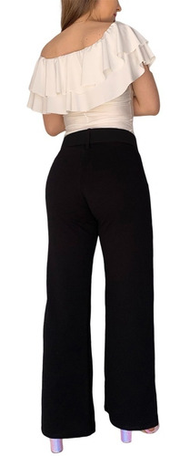 Pantalón Vestir Dama Moda Casual Elegante Con Cinto