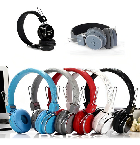 Fone De Ouvido Bluetooth Sem Fio Headphone Wireless Fm Usb Cor Branco