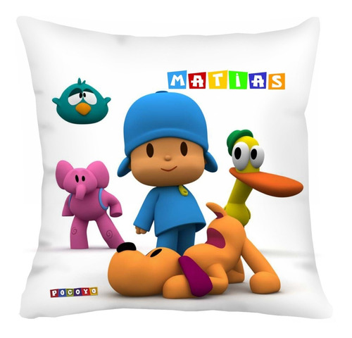 10 Cojincitos Recuerdo Personalizados Pocoyo 25 X 25 Cm