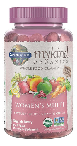  Multivitaminico Organico 120 Gomitas Garden Mujer Eg J05 Sabor Organic Berry