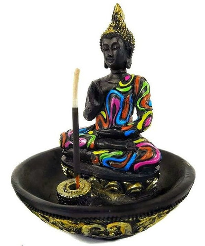 Imagen 1 de 1 de Porta Inciensos Buddha Negro 