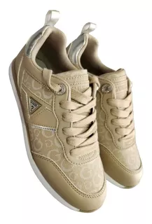 Tenis Guess Jolies Taupe Originales Mujer Talla 7.5us