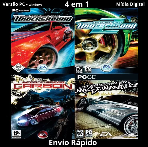 Need For Speed: Underground 1 E 2 Pc Jogo Digital Mídia