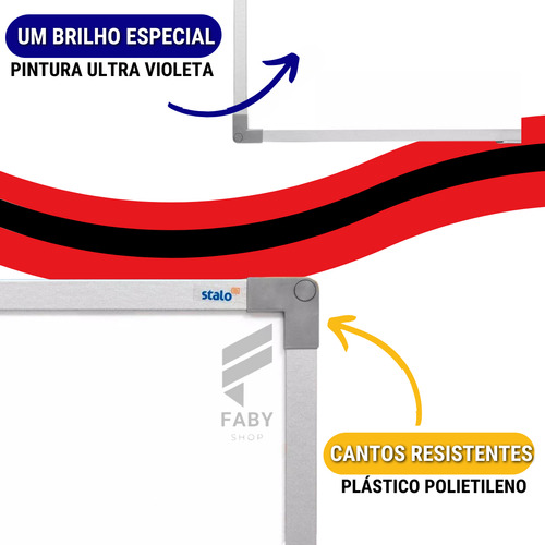 Lousa Quadro Branco Grande 120x90cm Para Escritorio Sala De Aula Com 4 Canetas Mais Apagador Kururuá