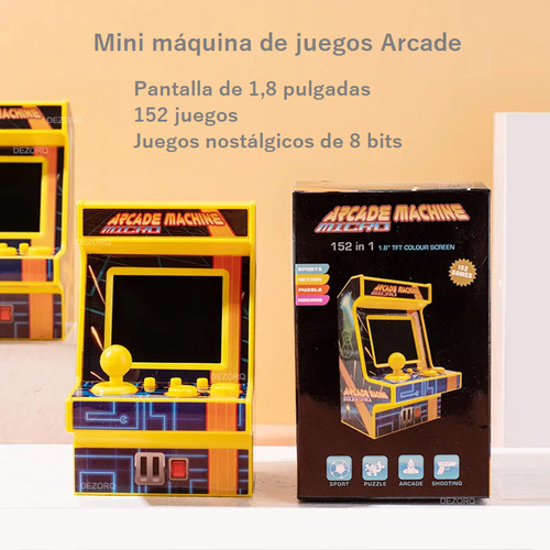 Juguete Mini Arcade Pantalla Color Retro Machine Consola
