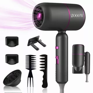 Secadora De Cabello Profesional Portátil De 2000w Y 3 Veloc