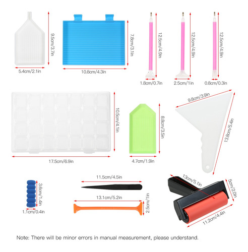 126 Piezas Diy Diamantes Pintura Herramientas Y Accesorios K