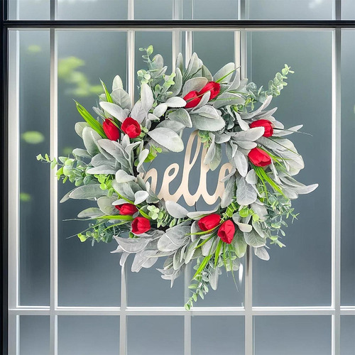 Hello Spring Wreath Flower Artificial Flower Ornament