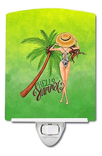 Carolines Treasures Hello Summer Lady En Banador Ceramica N